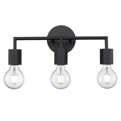 Bel Air Lighting Placerville 16 in. 3-Light Black Bathroom Vanity Light Fixture
