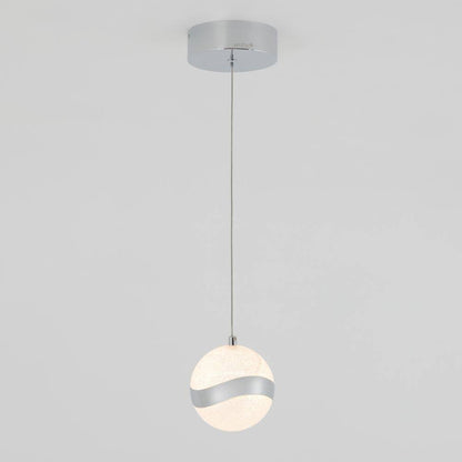 Artika Wavey 7-Watt 1 Light Chrome Modern LED Mini Pendant Light Fixture