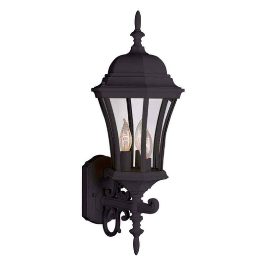 Bel Air Lighting Burlington 3-Light Black Coach Outdoor Wall Light Fixture