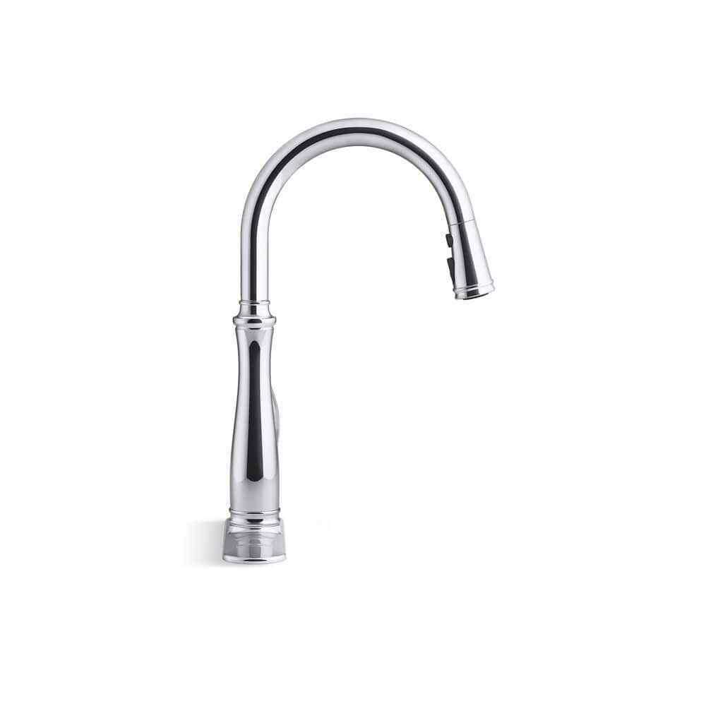 KOHLER Bellera Touchless Pull-Down Kitchen Sink Faucet in Polished Chrome