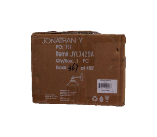 JONATHAN Y August 7.75 in. Metal Shade Brass Gold Vanity Light