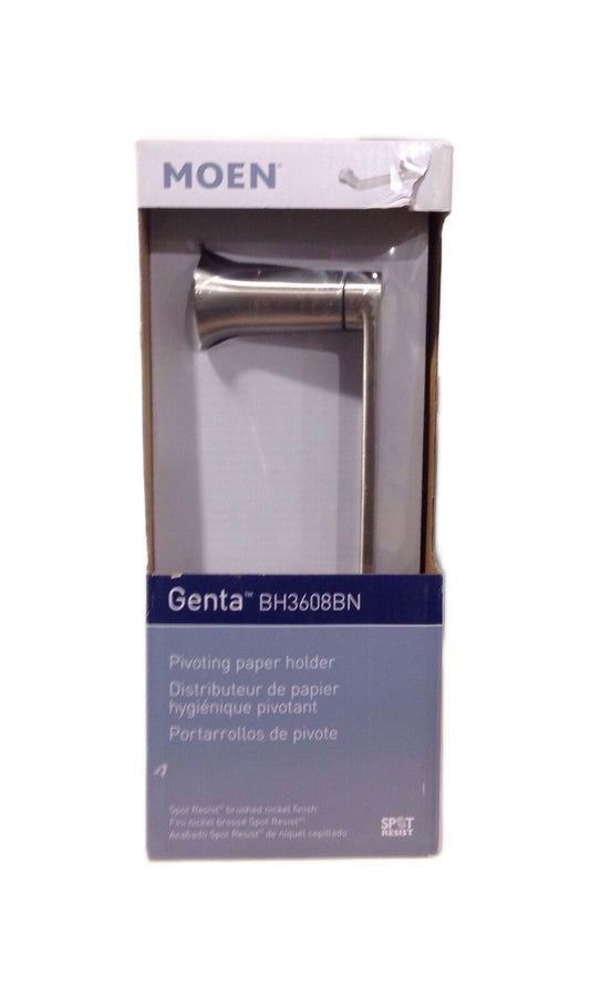MOEN Genta Pivoting Toilet Paper Holder in Brushed Nickel