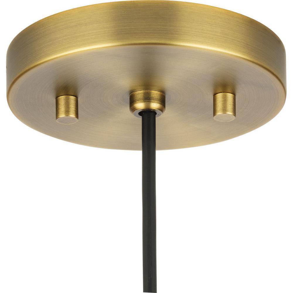 Progress Lighting Cofield 4 in. 1-Light Vintage Brass Transitional Pendant