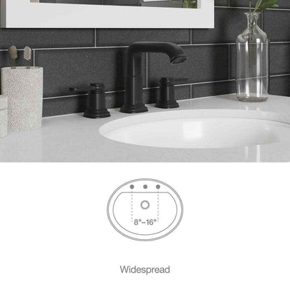 KOHLER Numista 8 in. Widespread Double Handle Bathroom Faucet in Matte Black
