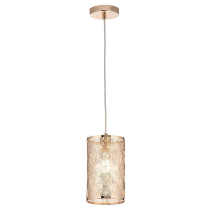 River of Goods Sofia 1-Light Gold Metal Pendant Light With Metal Shade