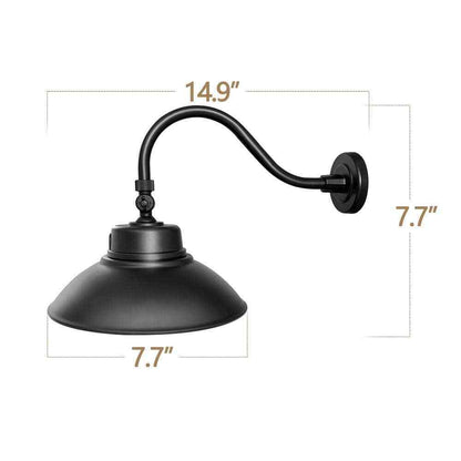 Cedar Hill 3800 Lumens 42-Watt Integrated LED Black Gooseneck Wall Sconce