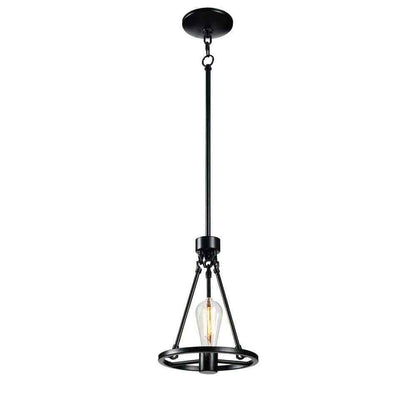 Hampton Bay Stratton 1-Light Black Mini Pendant with No Shade HDP00006