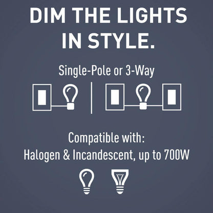 Legrand radiant 700 Watt Single Pole/3-Way Incandescent Dimmer