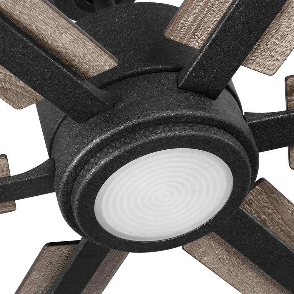 Home Decorators Palermo Grove Black Ceiling Fan w/ LED Light and Remote Control
