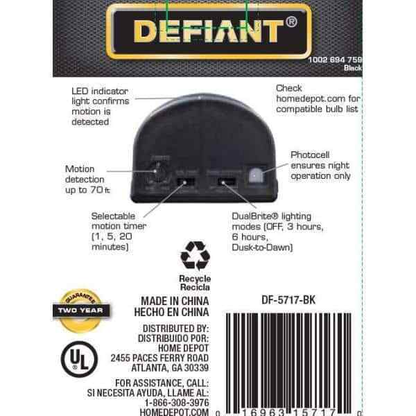 Defiant 270-Degree White Replacement Sensor DF-5717-BK