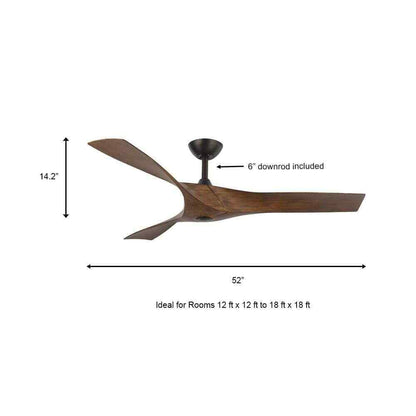 Home Decorators Wesley 52 in. Indoor/Outdoor Rubbed Bronze DC Motor Ceiling Fan