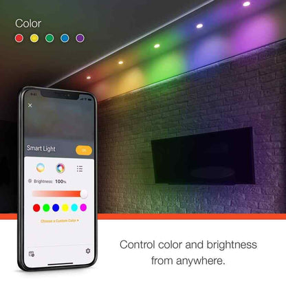 Commercial Electric 6 in. Smart Hubspace Ultra Slim RGB+W LED Recessed Kit