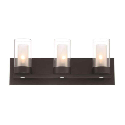 Home Decorators Samantha 3Light Matte Black LED Integrated Bathroom Vanity Light