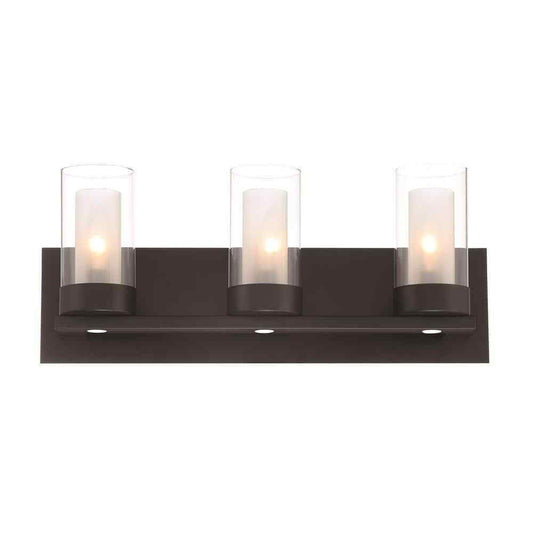Home Decorators Samantha 3Light Matte Black LED Integrated Bathroom Vanity Light