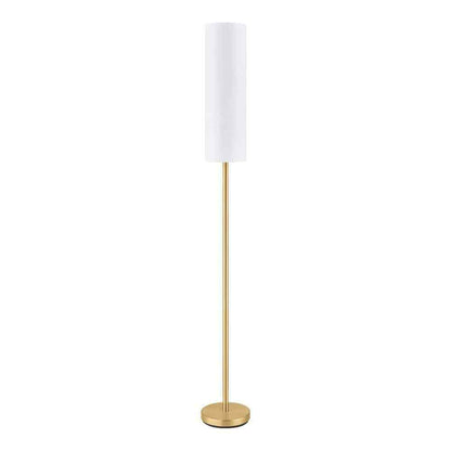Hampton Bay McCarthy 66.5 in. 1-Light Gold Floor Lamp with Slender Fabric Shade