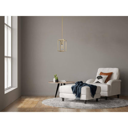 STANFORD LIGHTING Argenta 1-Light Antique Brass Cage Pendant