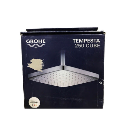 GROHE Tempesta 250 1-Spray Patterns Wall Mount Rain Shower Head Brushed Nickel
