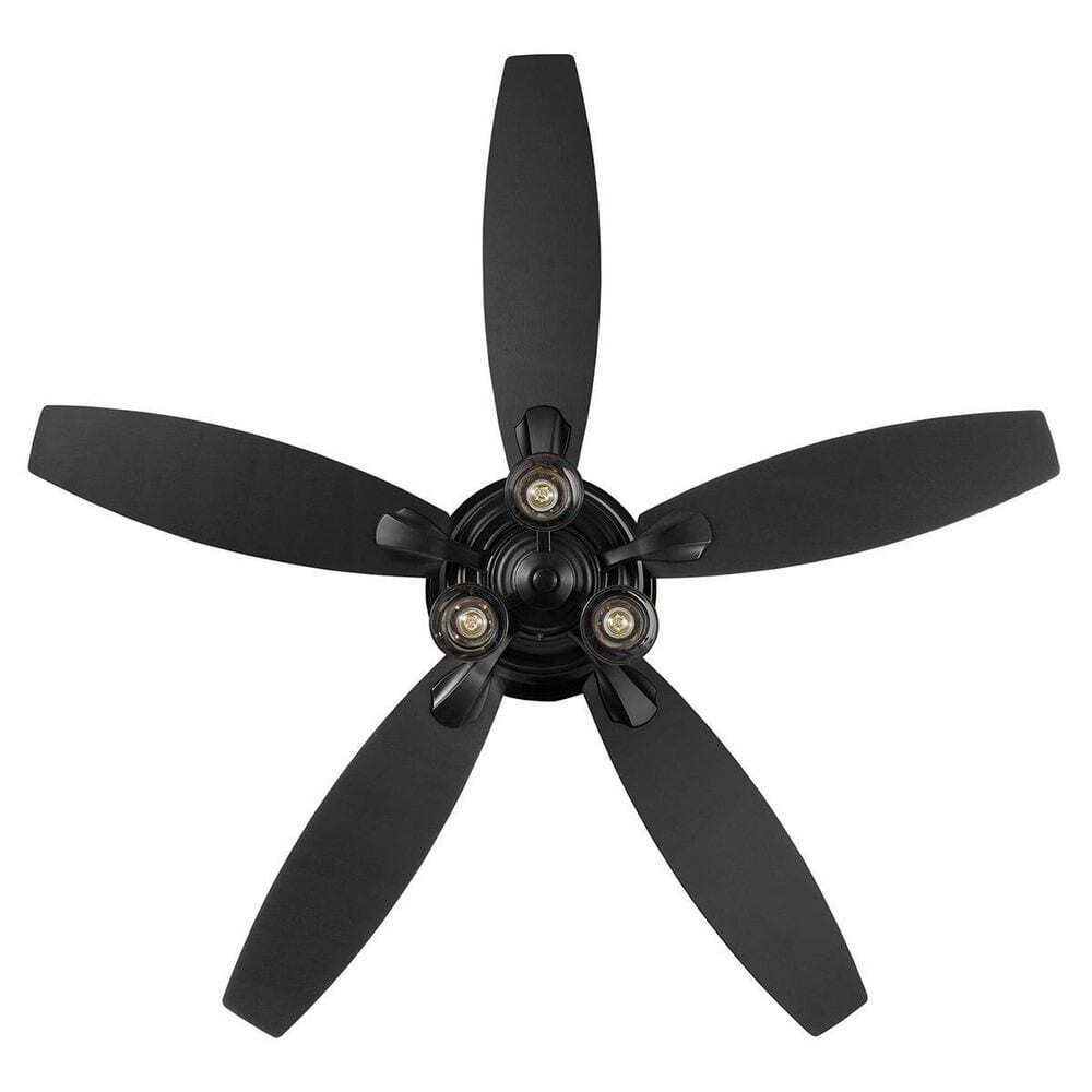 Hampton Bay Stoneridge 52 in. Indoor/Outdoor LED Matte Black Hugger Ceiling Fan