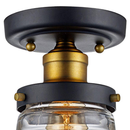 Bel Air Lighting Jackson 13.5" Oil Rubbed Bronze Semi-Flush Mount Ceiling Light