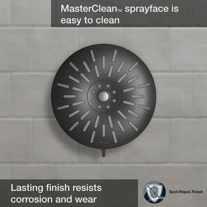 KOHLER Bellerose 3-Spray Patterns 1.75 GPM 8 in. Wall Mount Fixed Shower Head