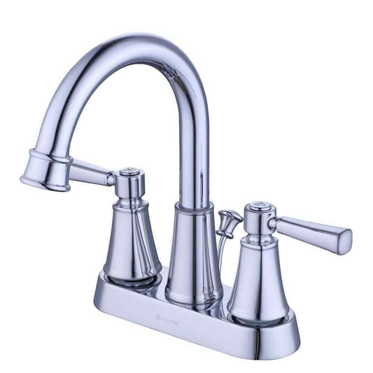 Glacier Bay Melina 4 in. Centerset Double Handle High-Arc Bathroom Faucet Chrome