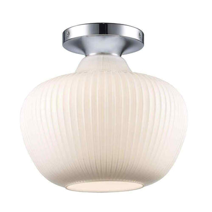 Home Decorators Pompton 12 in. Chrome Semi-Flush Mount Ceiling Light Fixture