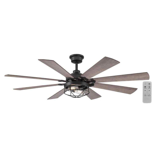 Hampton Bay Southbourne 60 in. LED Indoor Matte Black Ceiling Fan