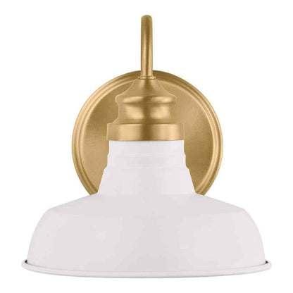 Hampton Bay Elmcroft 7.63 in. 1-light Brushed Gold Farmhouse Indoor Wall Sconce