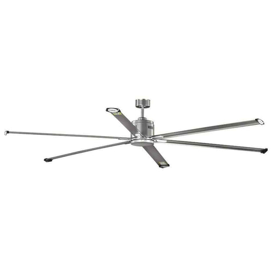 Hubbell Industrial 96 in. Six-Blade Nickel Dual Mount Ceiling Fan