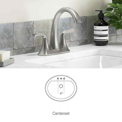 KOHLER Sundae 4" Centerset 2-Handles Bathroom Faucet in Vibrant Brushed Nickel