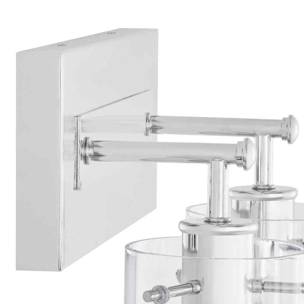 Hampton Bay Regan 12.75 in. 2-Light Chrome Bathroom Vanity Light