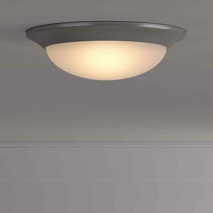 Hampton Bay Stetson 11 in. 1-Light Brushed Nickel LED Ceiling Light Flush Mount