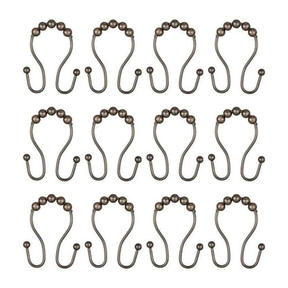 Utopia Alley Roller Ball Shower Curtain Rings  Bathroom Stainless Rubbed Bronze