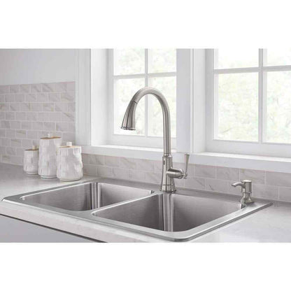 Glacier Bay Hemming Touchless Pull Down Kitchen Faucet Soap Dispenser Stainless