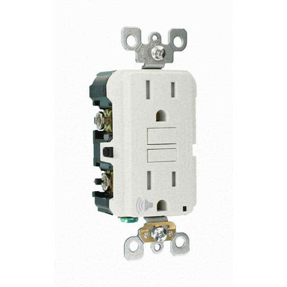 Leviton 15Amp Self-Test Tamper-Resistant GFCI Outlet w/ Audible Trip Alert White