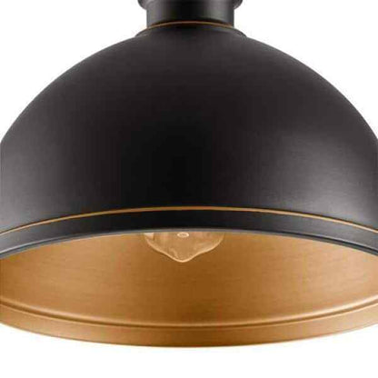 Hampton Bay Talullah 1-Light Oil Rubbed Bronze Pendant Lighting w/ Gold Interior