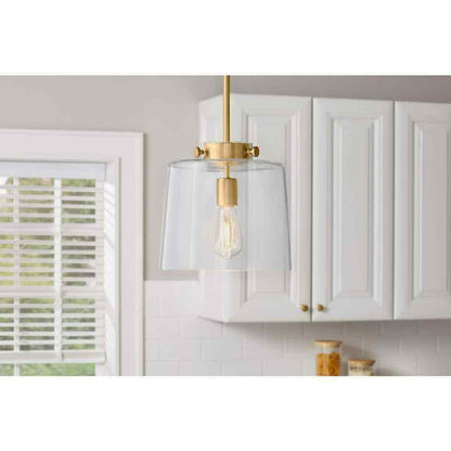 Hampton Bay Mullins 10 in. Gold Pendant Light Kitchen Pendant Lighting