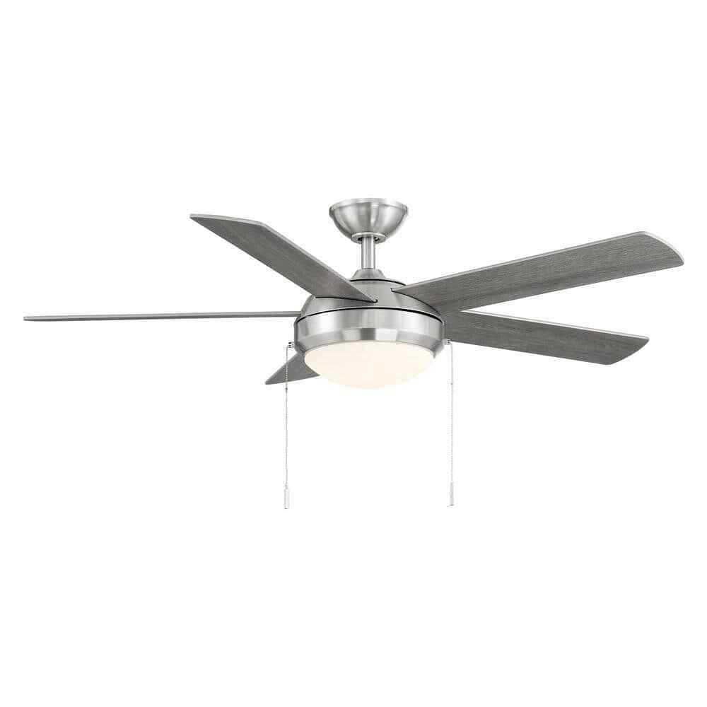 Hampton Bay Claret 52 in. Indoor Brushed Nickel Ceiling Fan with Light Kit