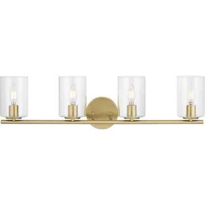 Hampton Bay Champlain 31.5 in. 4-Light Satin Brass Bathroom Vanity Light