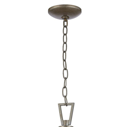 Lacey 4-Light Antique Silver Leaf Cage Farmhouse Hanging Kitchen Pendant Light