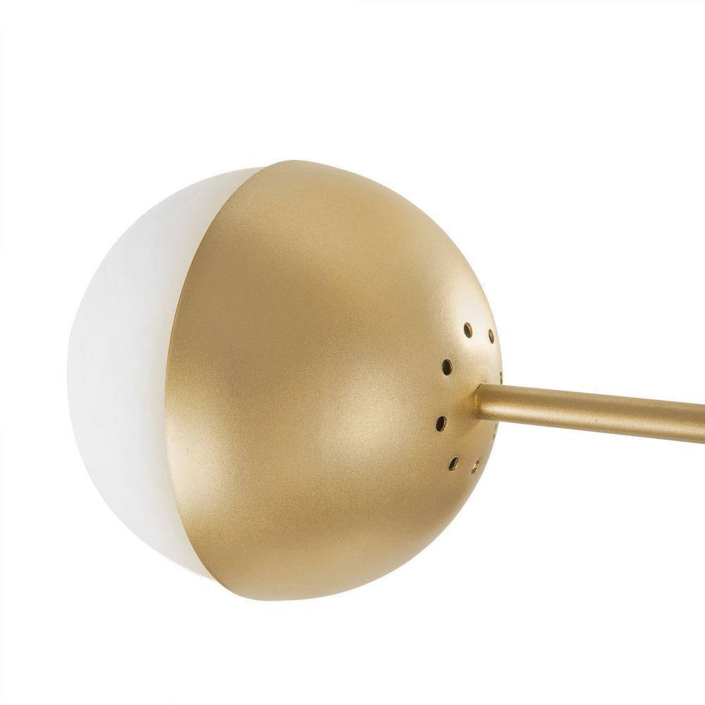 LNC 23.5 in. Gold Modern Semi-Flush Mount Light with Globe Frosted Glass Shade