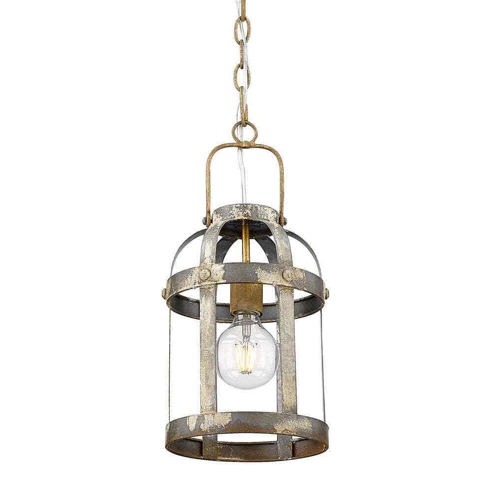 Golden Lighting Bavaria 1-Light Colonial Steel Lantern Pendant