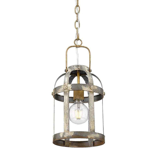 Golden Lighting Bavaria 1-Light Colonial Steel Lantern Pendant