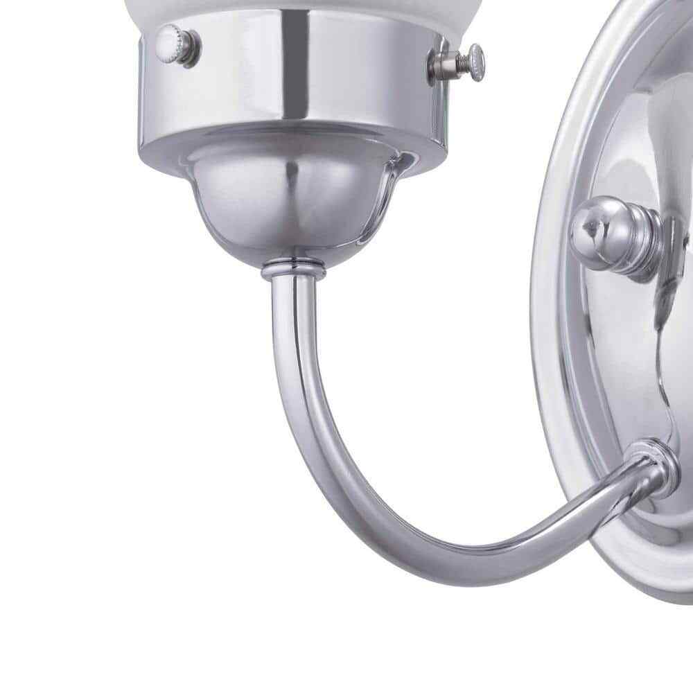 Progress Lighting Fluted Glass Polished Chrome Etched Fluted Glass Vanity Light