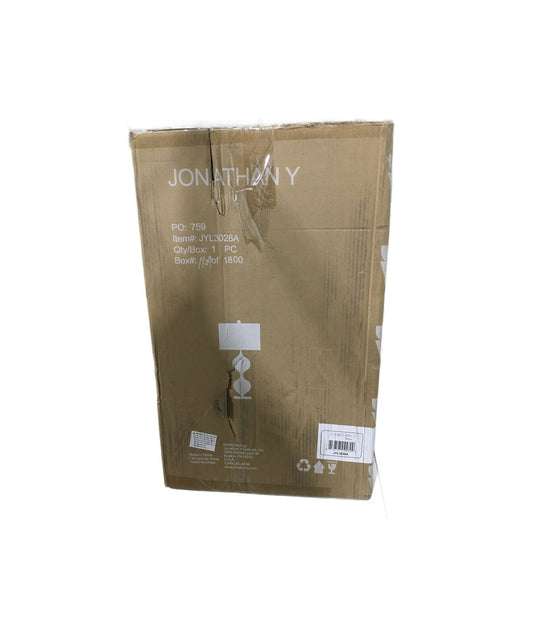 JONATHAN Y Levi 31.5 in. Gold Leaf Metal/Crystal Table Lamp