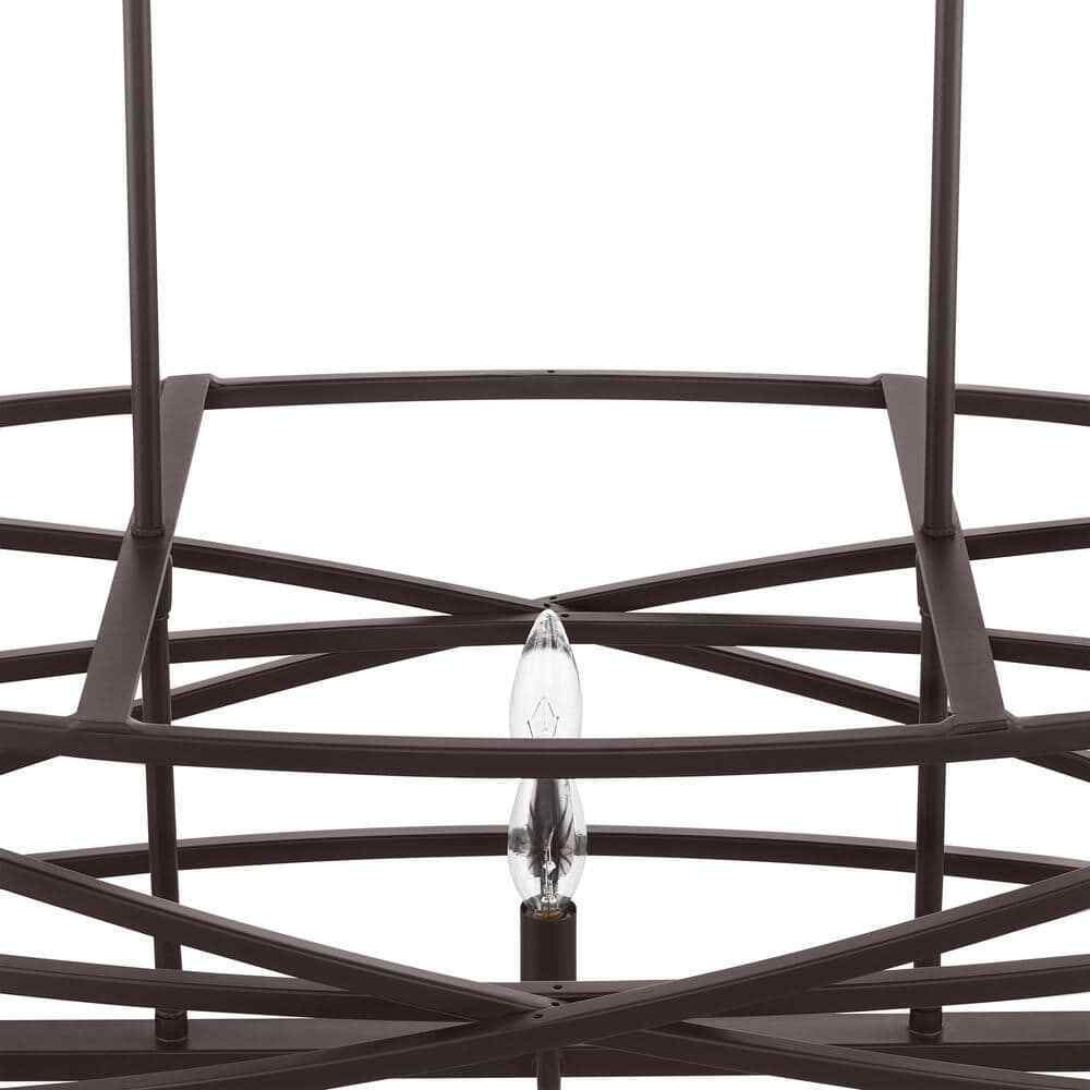 Home Decorators Sarolta Sands Bronze Kitchen Island Light w/ Linear Metal Shade