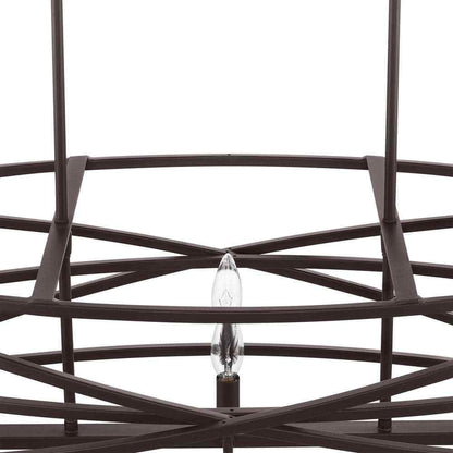 Home Decorators Sarolta Sands Bronze Kitchen Island Light w/ Linear Metal Shade