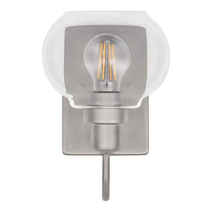 Home Decorators Collection Halyn 4.5 in. Brushed Nickel Indoor Wall Sconce