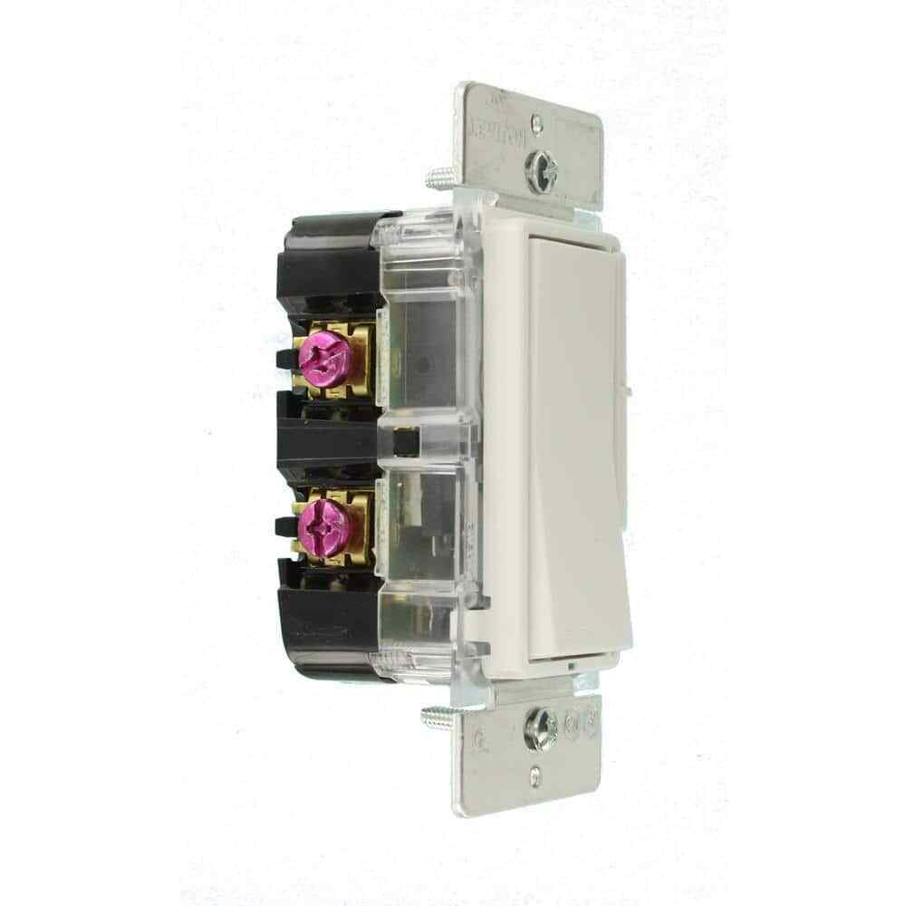 Leviton Decora 600W Single-Pole/3-Way Universal Rocker Slide Dimmer White 3-Pack