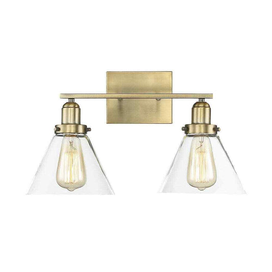 Savoy House Drake 17.75 in. 2-Light Warm Brass Bathroom Vanity 8-9130-2-322